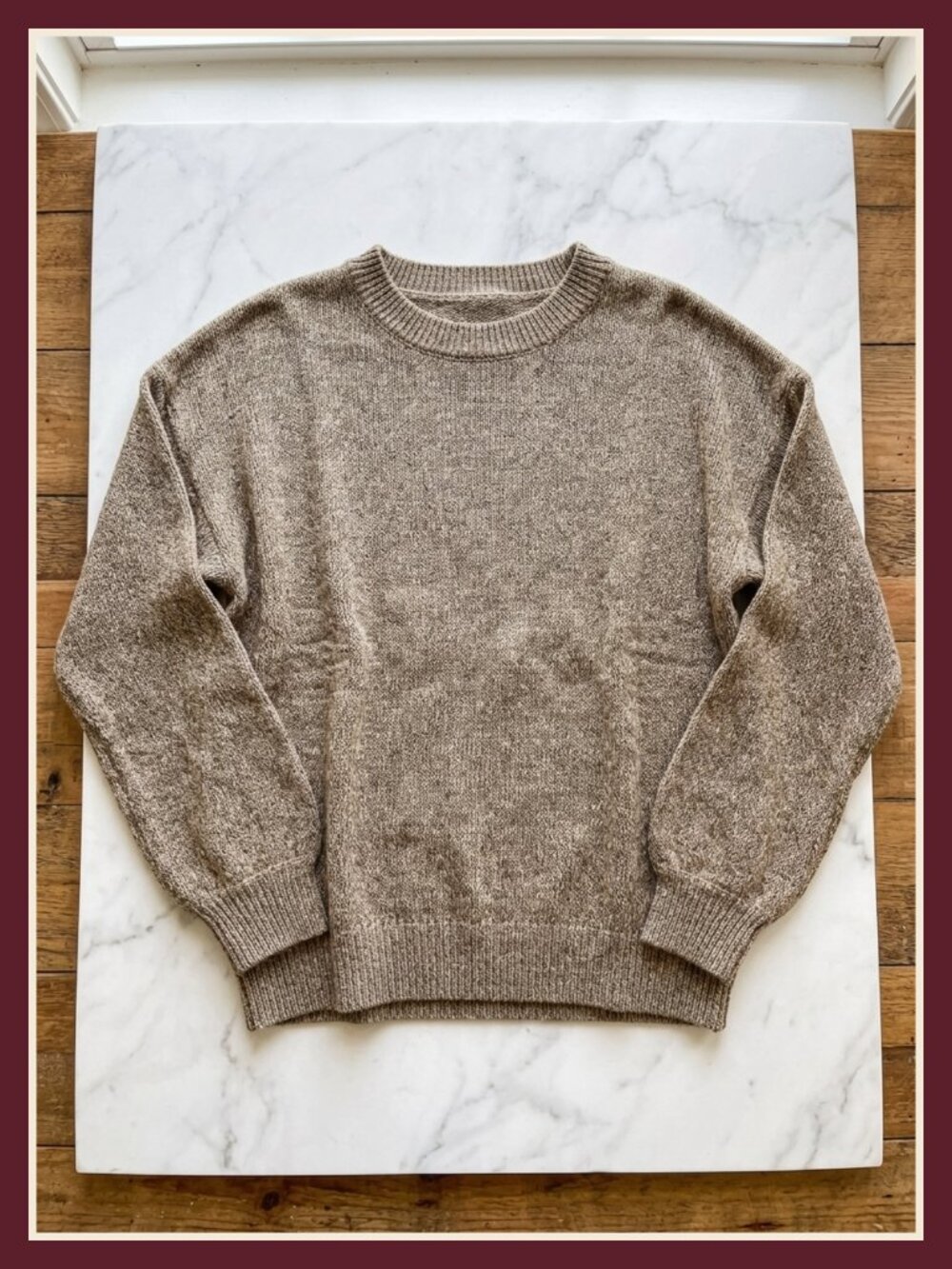 Women's Cozy Heathered Knit Loose Pullover Sweater Fall Winter